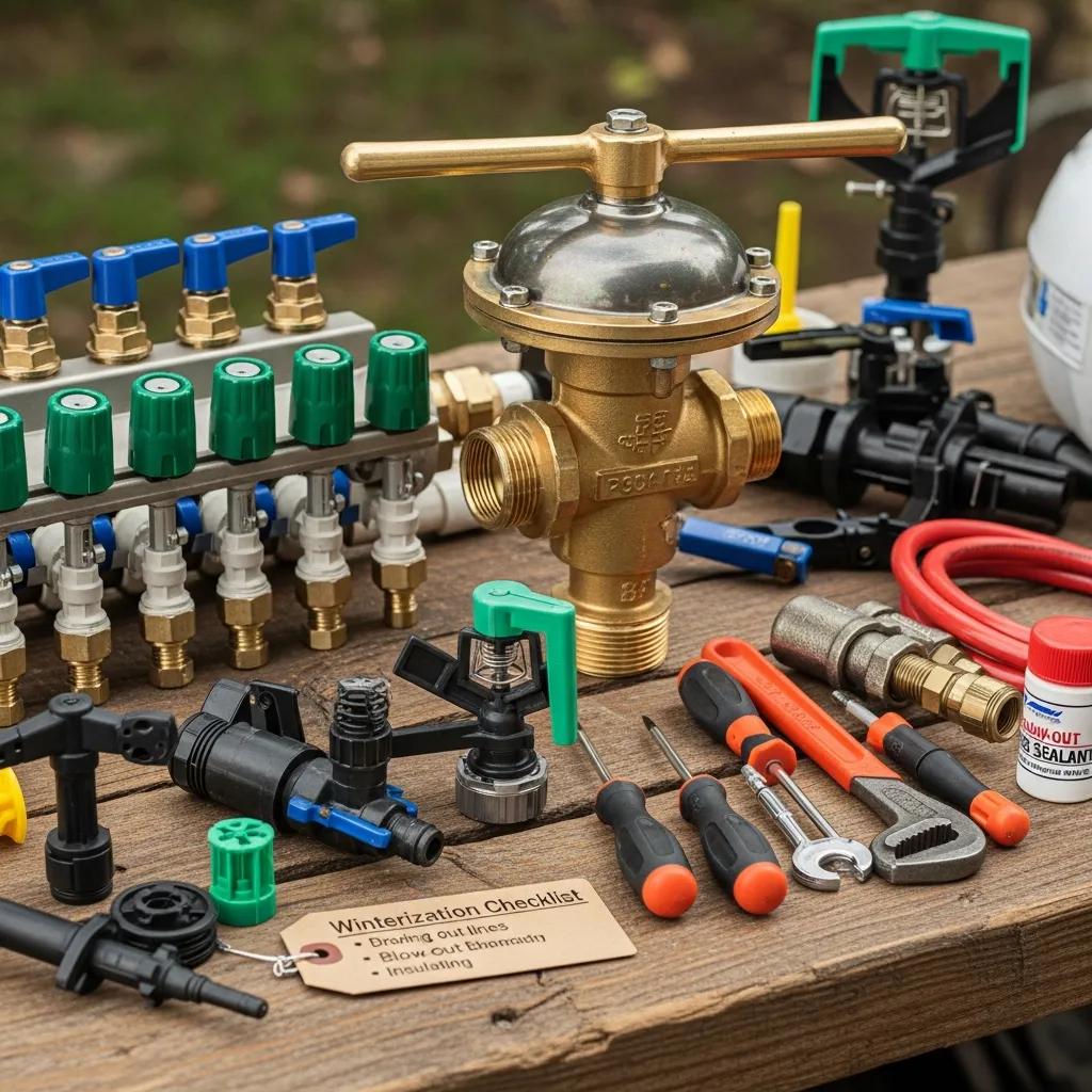 Backflow preventer and control valves—the sprinkler parts to winterize