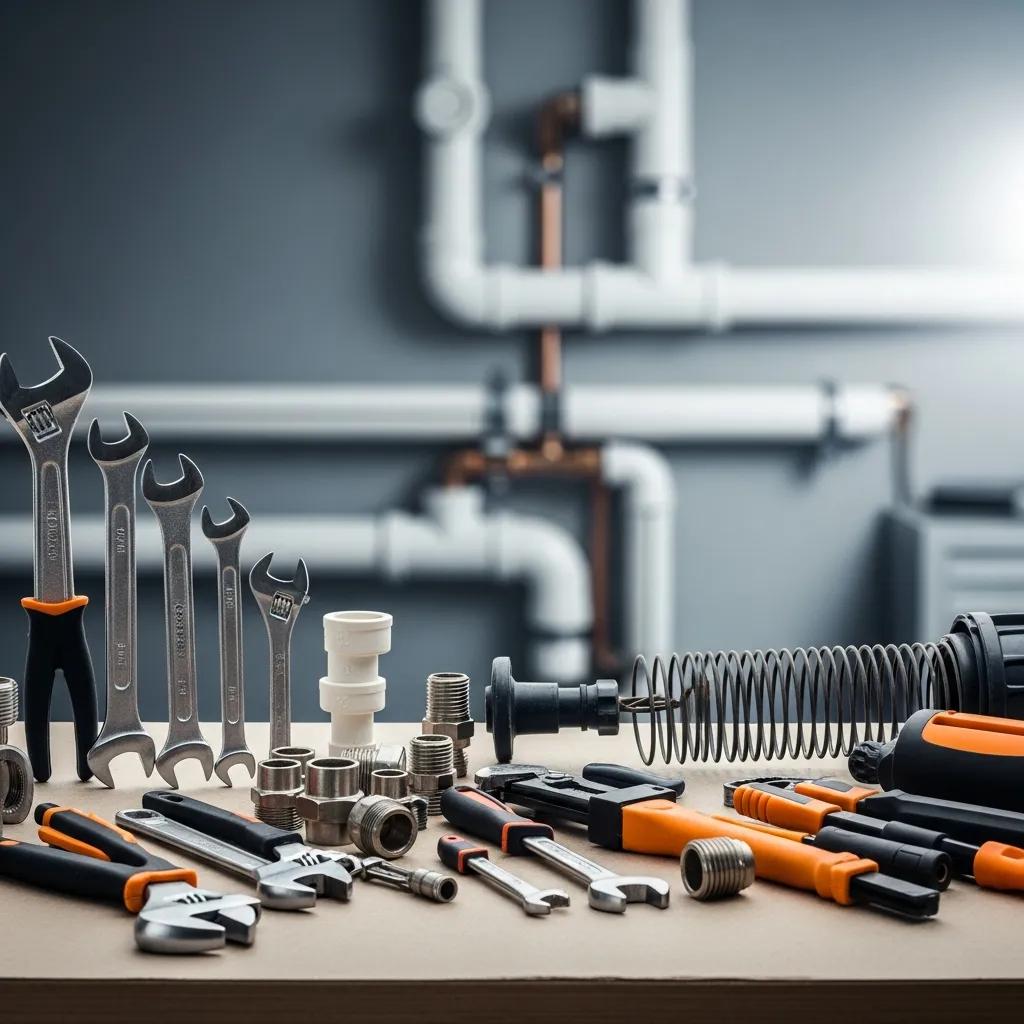 Residential plumbing tools on a workbench&mdash;services for Troy homeowners
