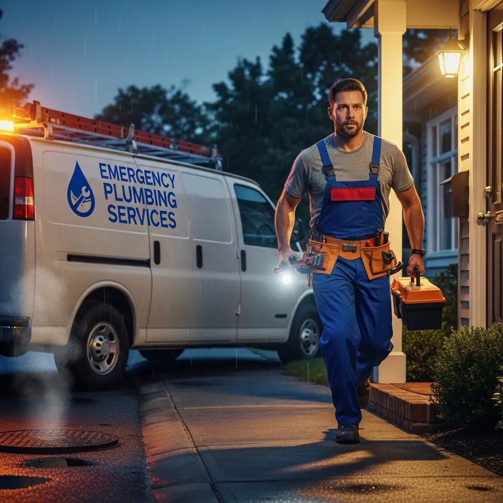 On-call plumber heading to an emergency in Westland with tools and safety gear, ready to stop water damage