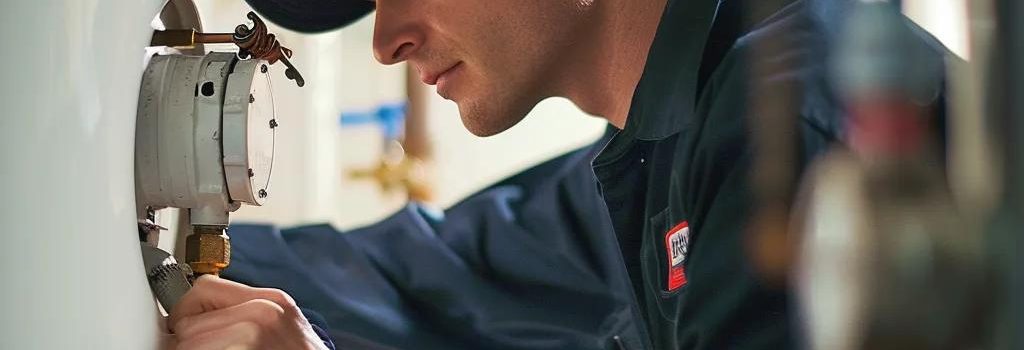 Technician inspecting a water heater for emergency repairs, highlighting the importance of prompt plumbing services
